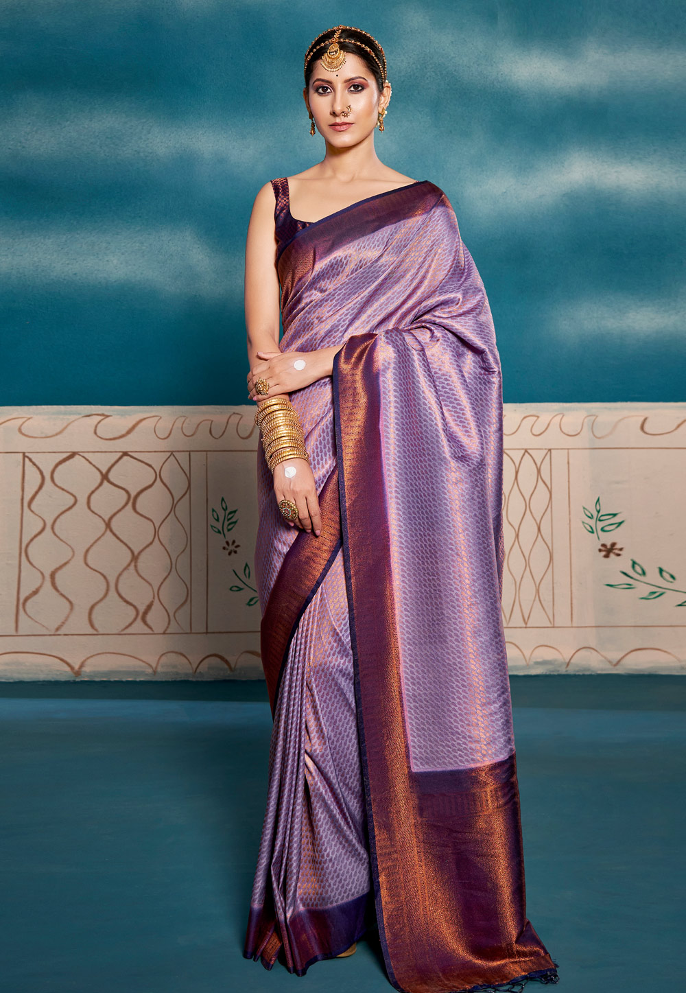 Light Purple Kanjivaram Silk Saree 264902