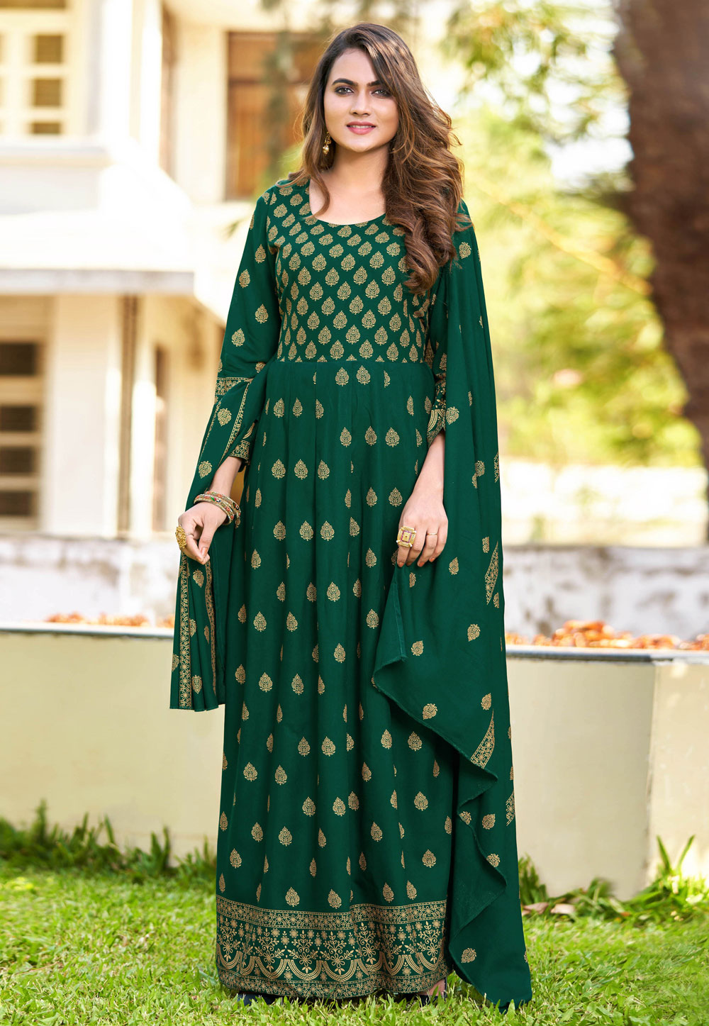 Green Rayon Gown 243937