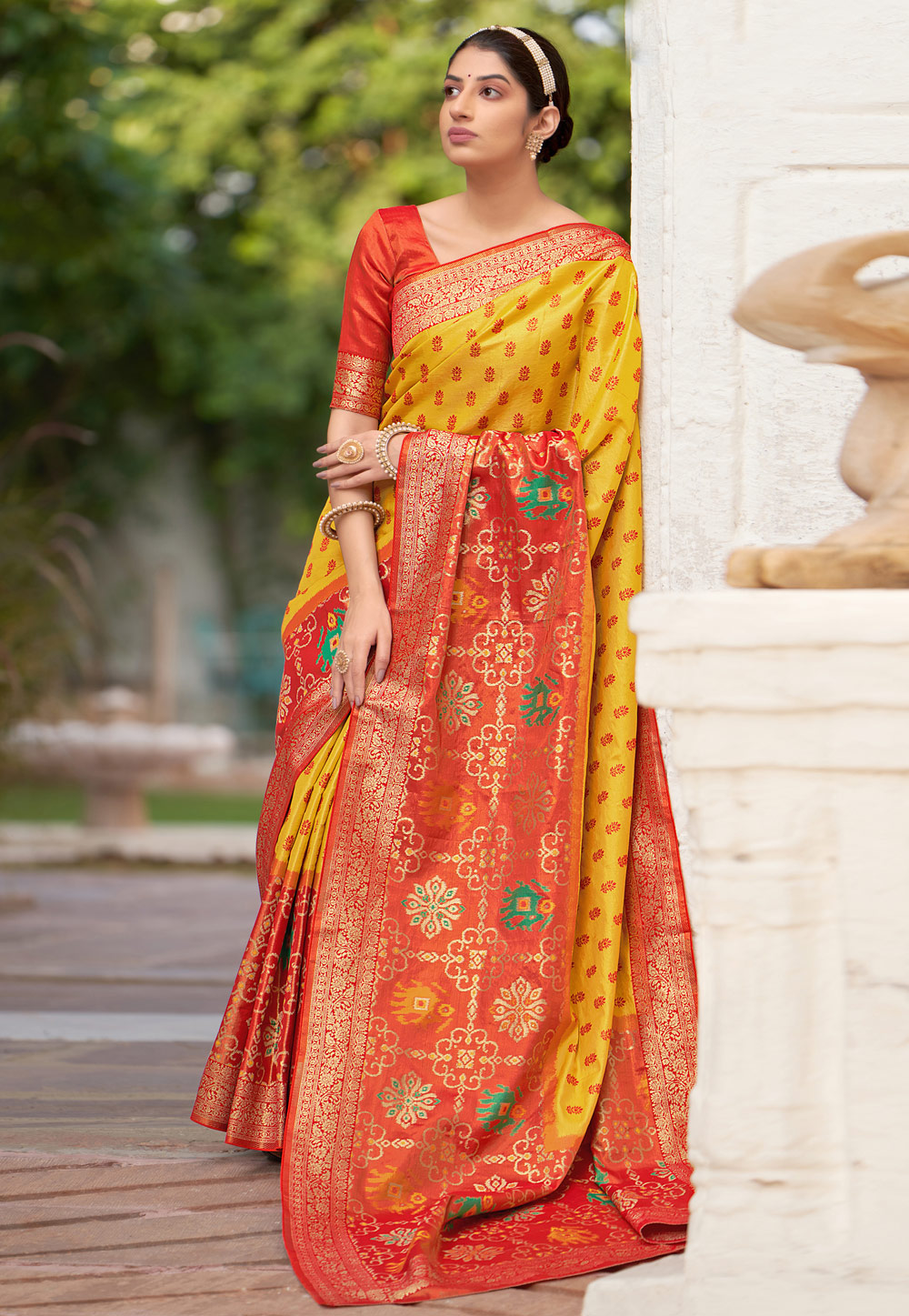 Yellow Kanjivaram Silk Festival Wear Saree 237209