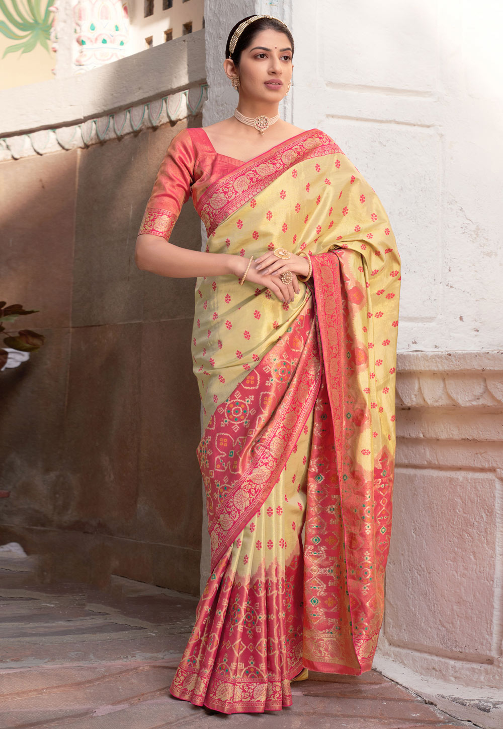 Cream Kanjivaram Silk Festival Wear Saree 237211