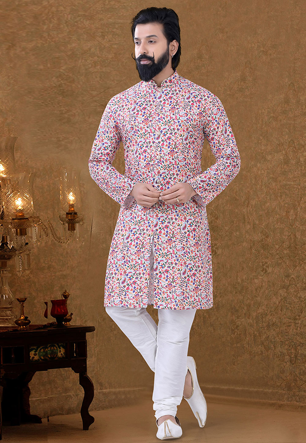 Pink Cotton Kurta Pajama 248980