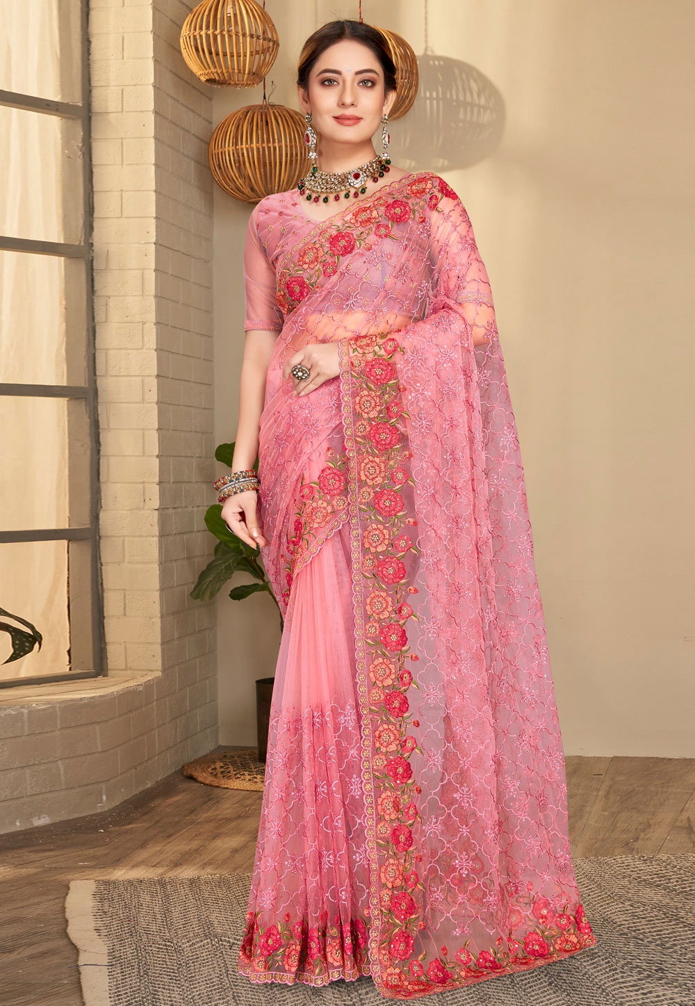Marvellous Dark Pink Soft Silk Saree With Girlish Blouse Piece –  LajreeDesigner