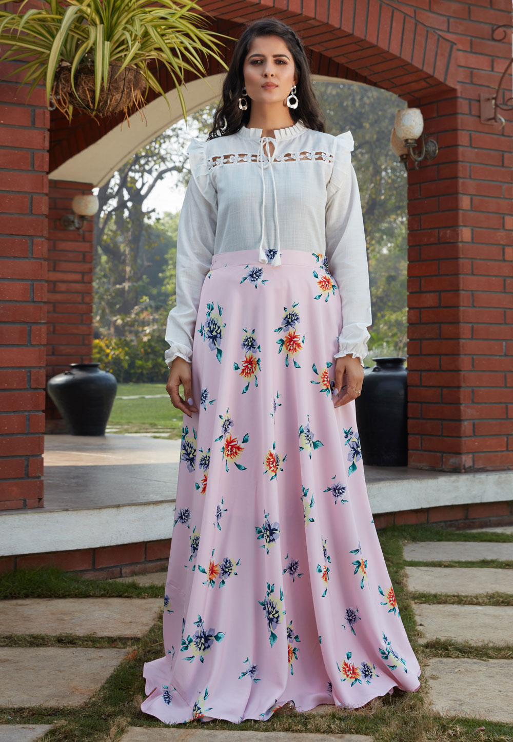 Designer Pakistani Crop Top Lehenga Bridal Dress for Walima – Nameera by  Farooq