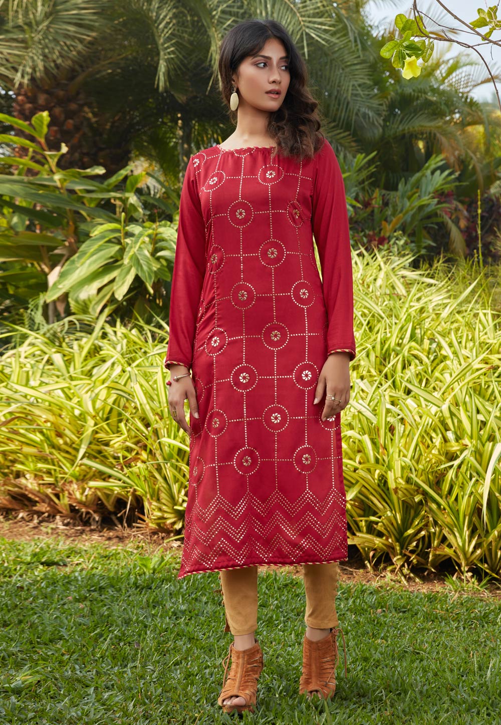Red Cotton Tunic 219248