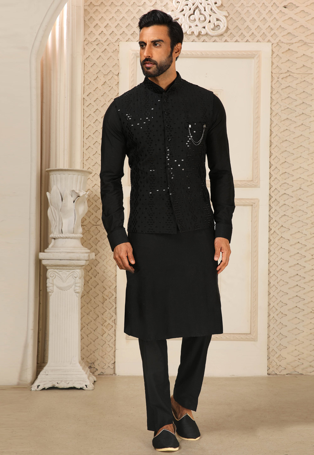 Kurta Jacket Set: Buy Men's Ethnic Kurta Jacket Set Online - Kalki Fashion