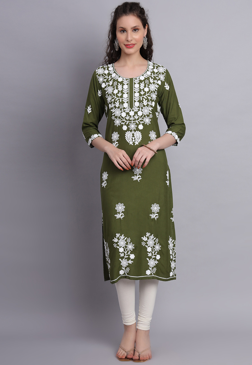 Mehndi Rayon Long Tunic 271337