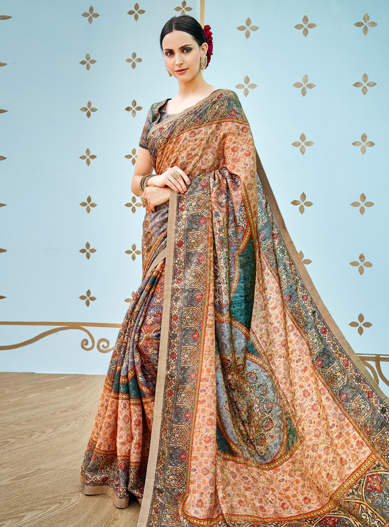 Beige Banarasi Silk Saree With Blouse 144172