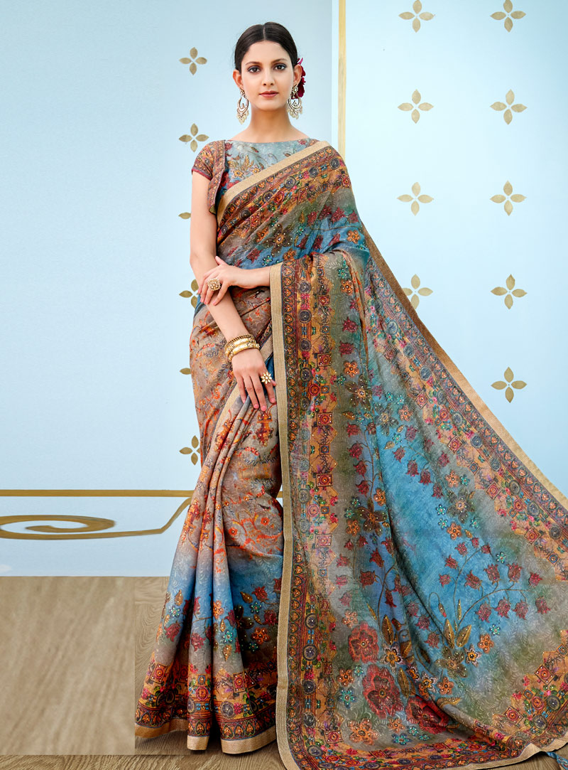 Brown Banarasi Silk Festival Wear Saree 144173