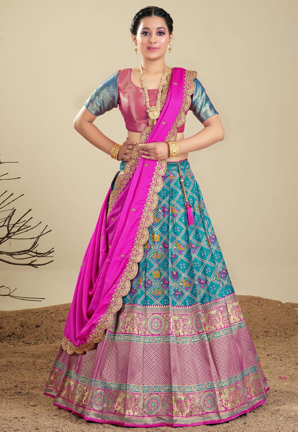 Beautiful Designer Vaishali silk Lehenga Choli Design No 1251