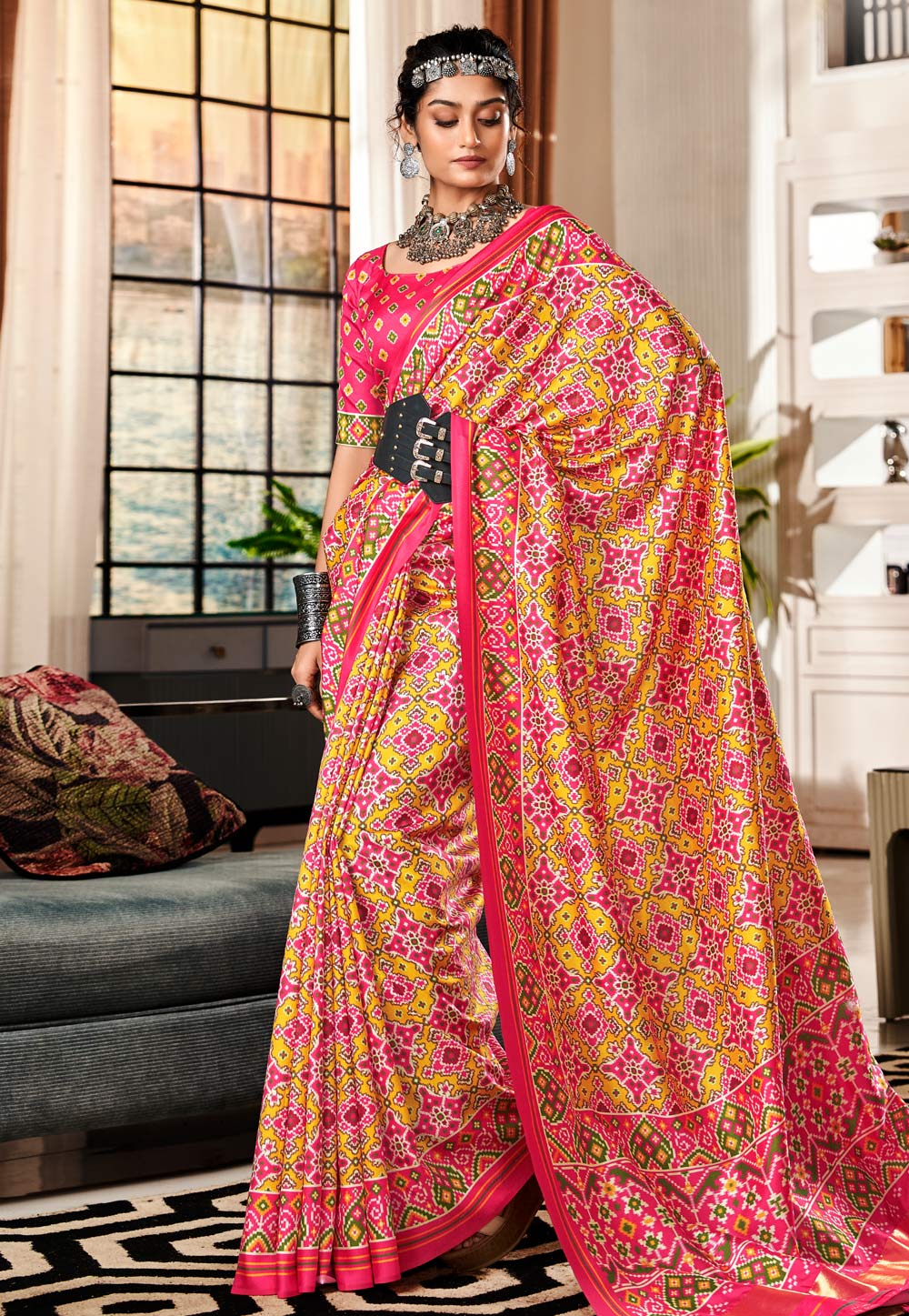 Pink Tussar Saree With Blouse 276982