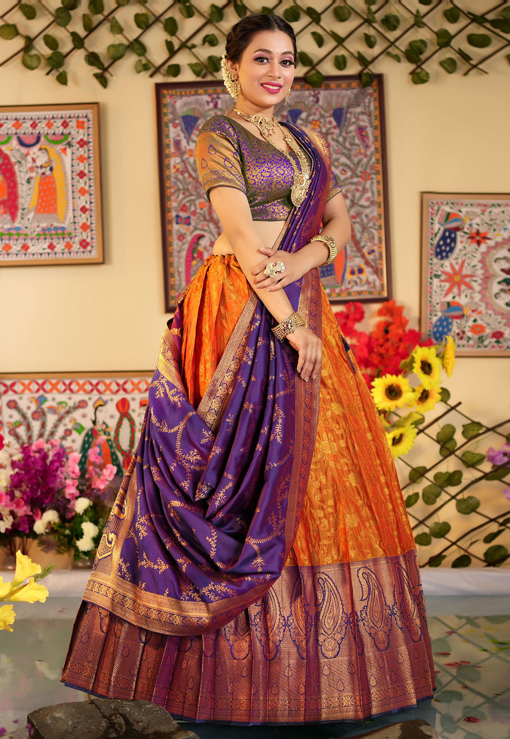 Banarasi Silk Bridal Lehenga Choli Online Shopping India USA UK Canada –  Sunasa