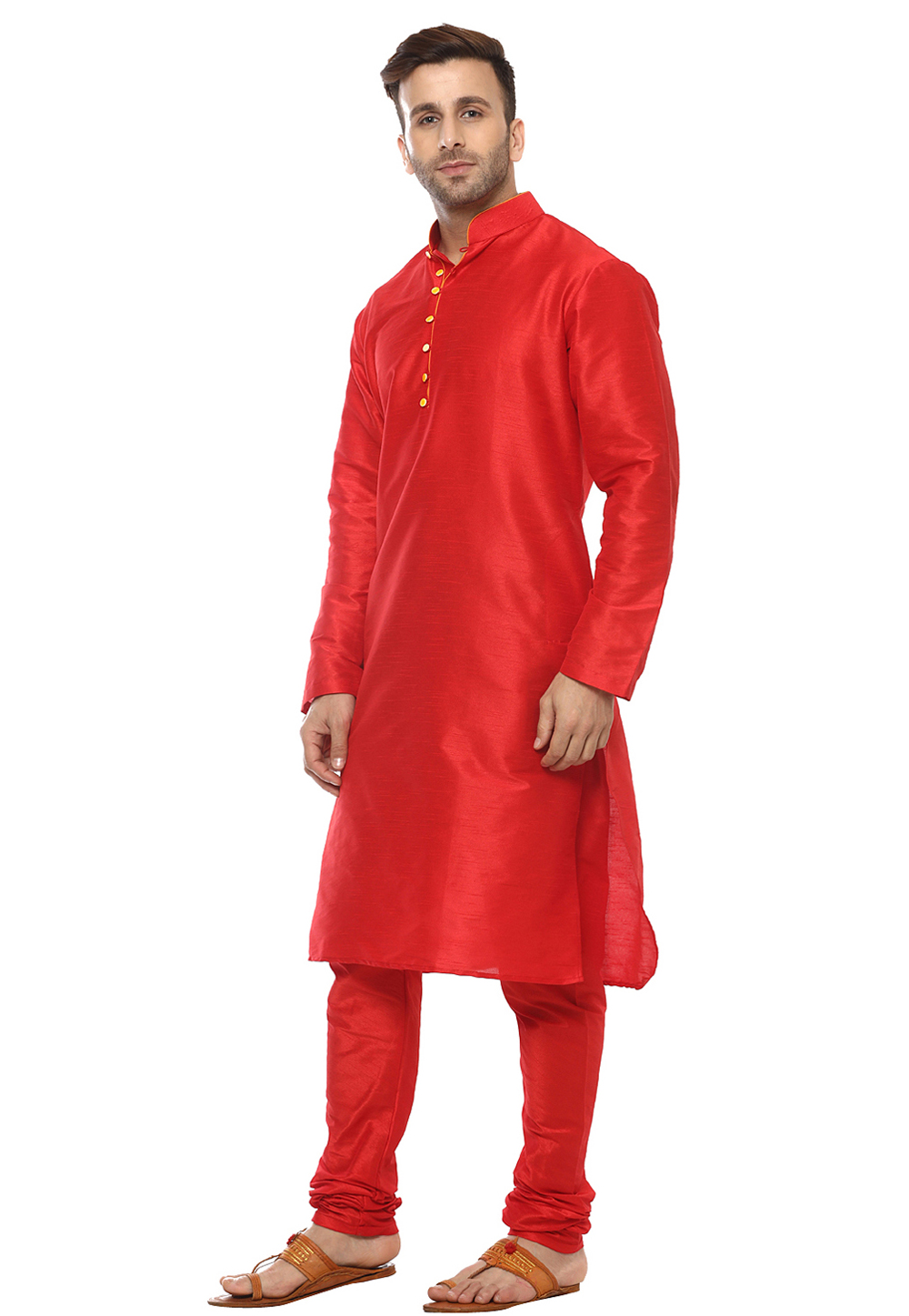 Red Silk Kurta Pajama 224098