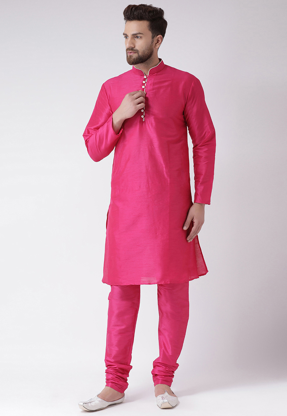 Pink Silk Kurta Pajama 224101