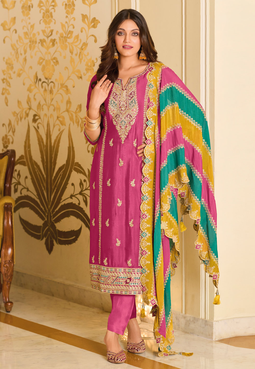 Pink Silk Pakistani Suit 276975
