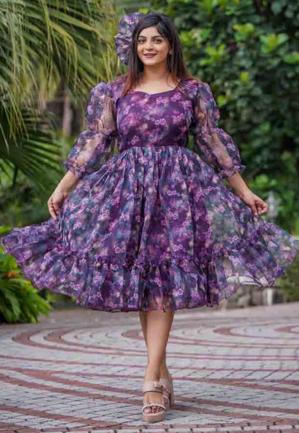 Purple Organza Gown 261889