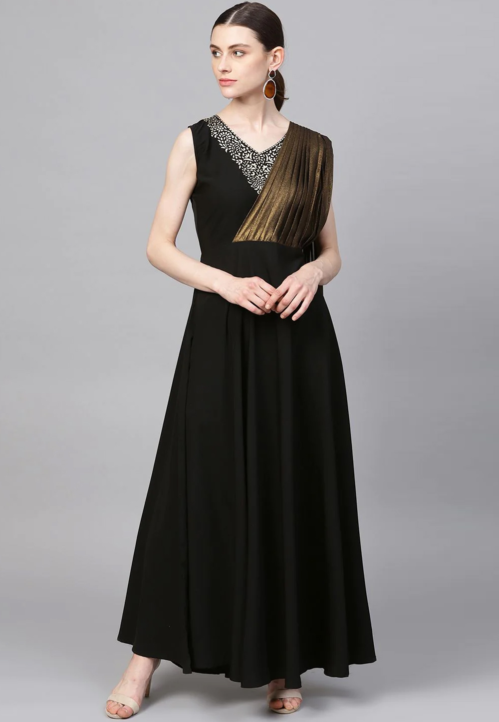 Black Crepe Gown 262585