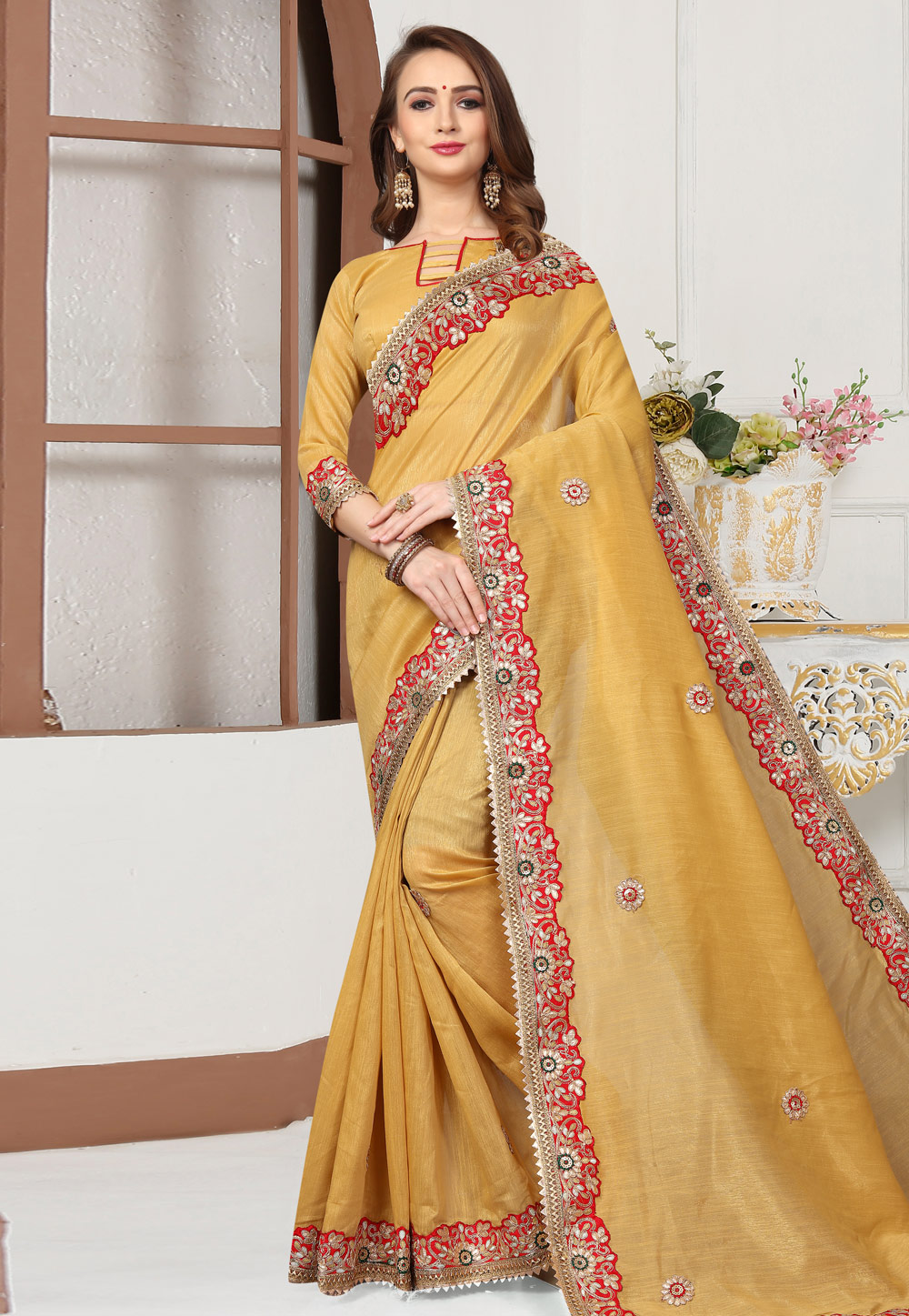 Yellow Cotton Festival Wear Saree 167250