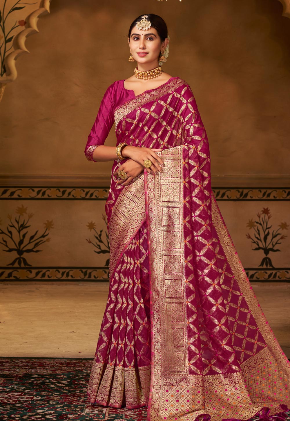 Purple Georgette Saree With Blouse 276838