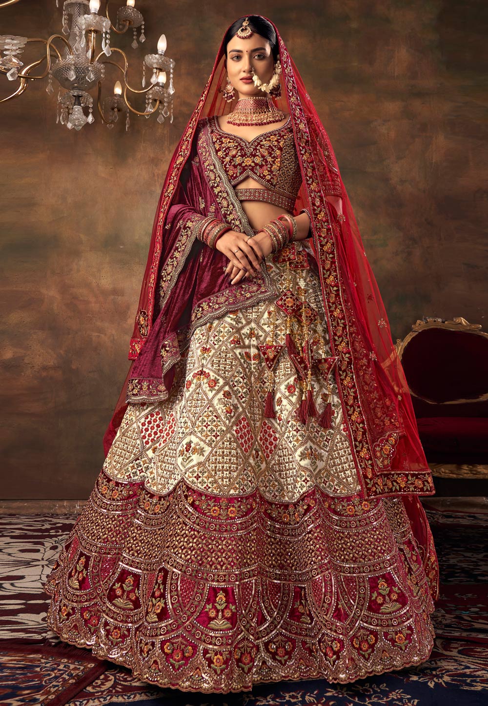 Wedding Lehenga Saree, Pattern : Plain, Printed, Feature : Comfortable,  Easily Washable at Best Price in Surat