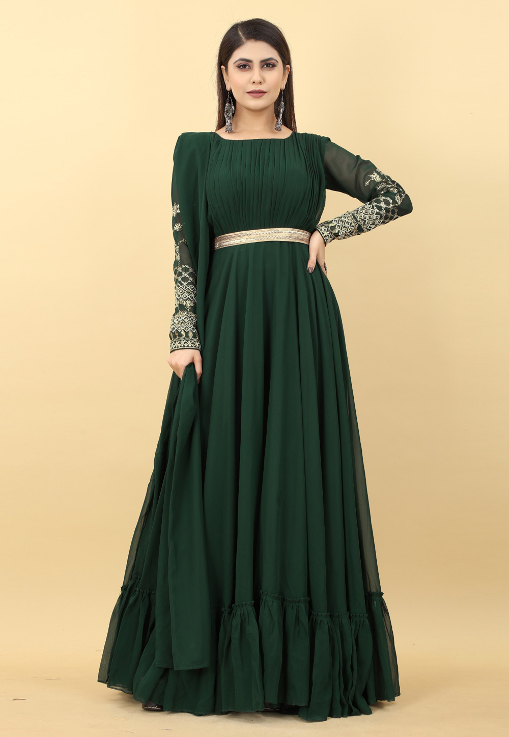 Green Georgette Gown 265938