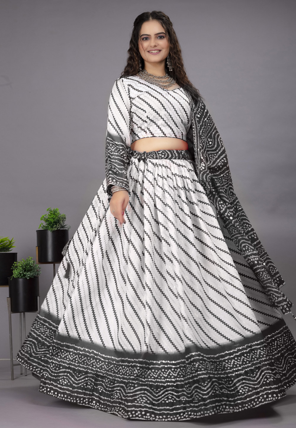 White Color Cotton Fabric Lehenga Choli SYD5429 – ShreeFashionWear