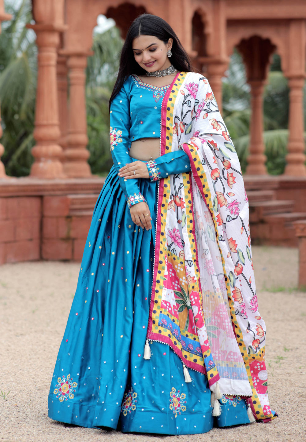 Buy Nir Fashion Women Net Semi-Stitched Lehenga Choli  (Anarkali-White_L-Gs_Pink_2Xl) at Amazon.in