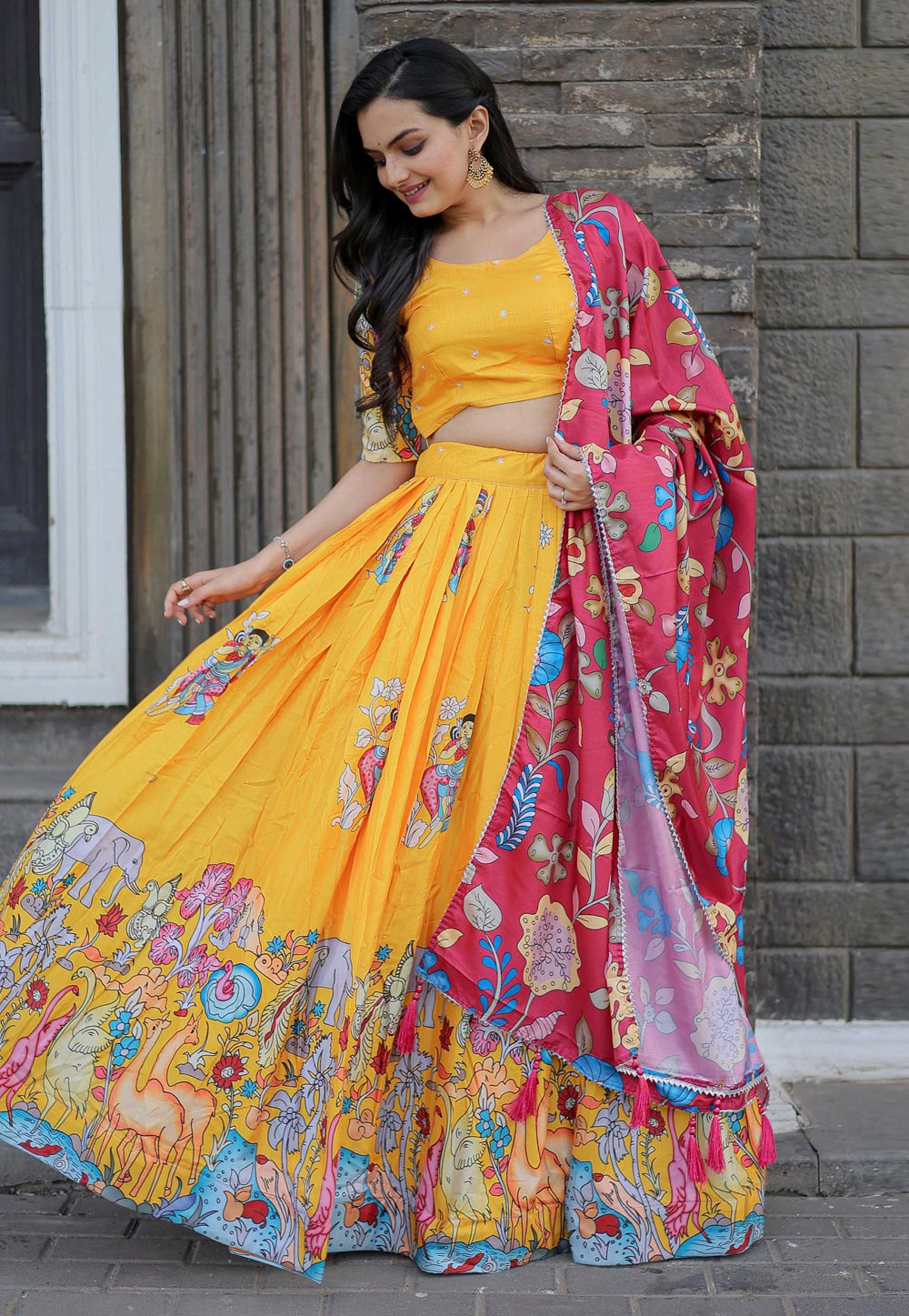 Yellow Lucknowi Embroidered Designer Wedding Lehenga Choli – Fabvilla