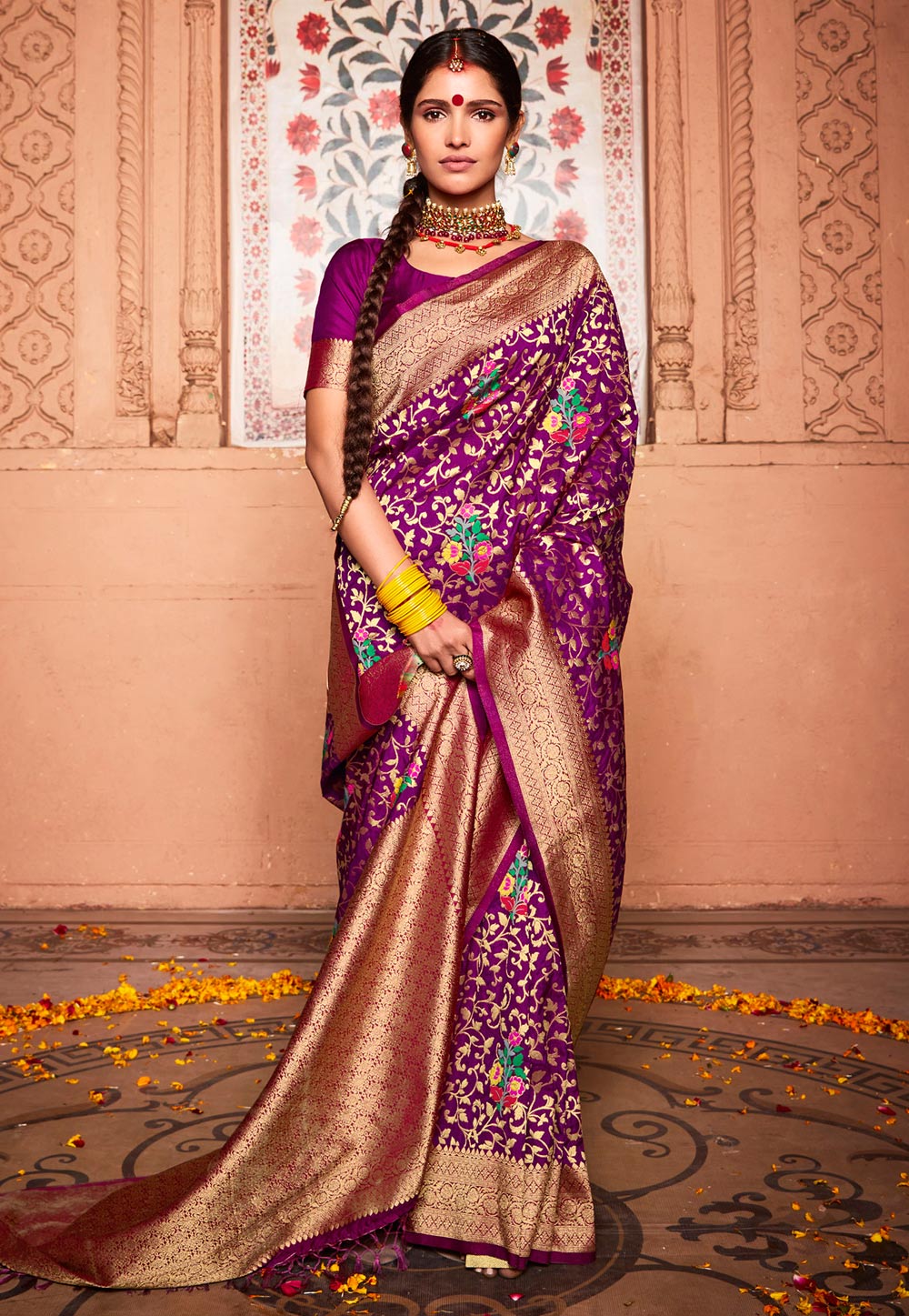 Purple Silk Saree With Blouse 246322