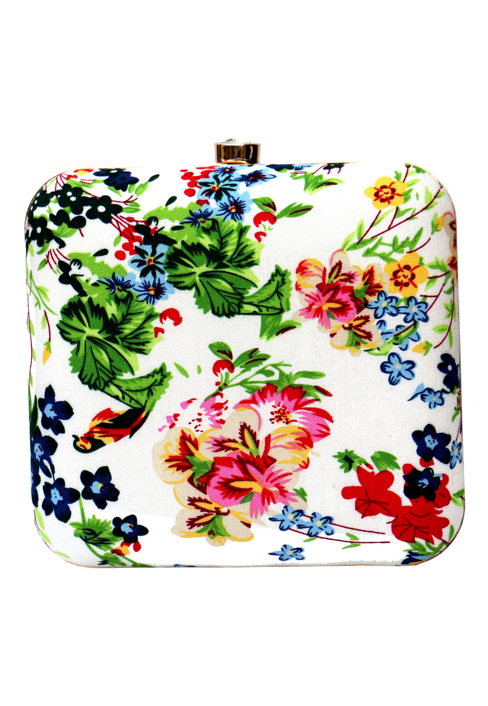 Off White Art Silk Clutch 276186