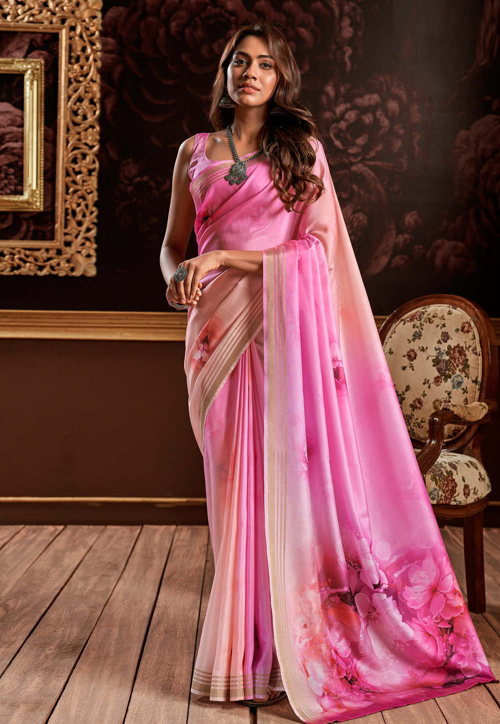 Pink Silk Saree With Blouse 271643