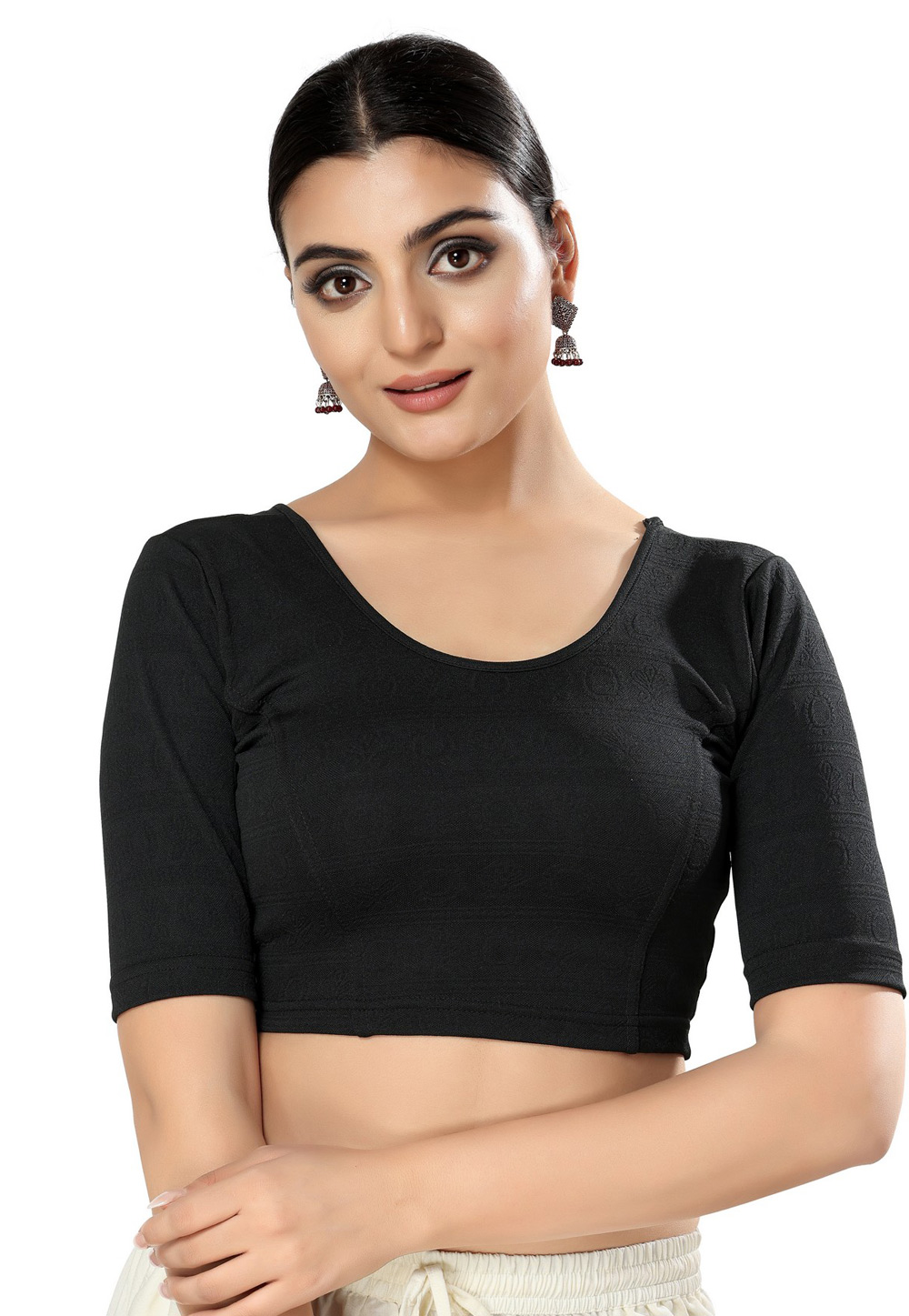 Black Georgette Readymade Blouse 276685