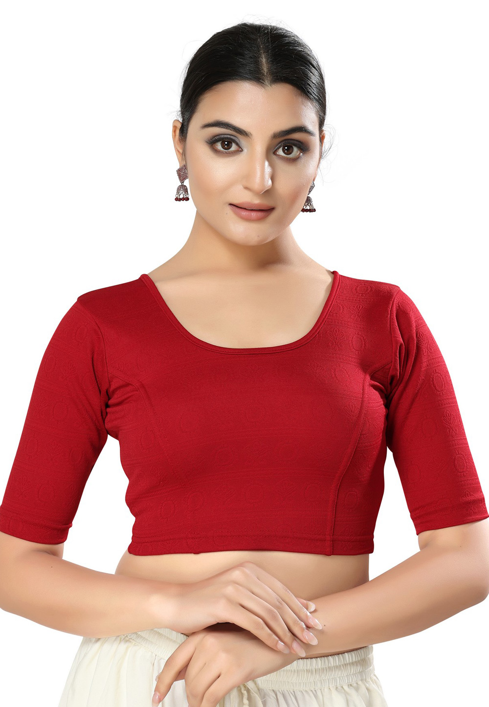 Red Georgette Readymade Blouse 276686