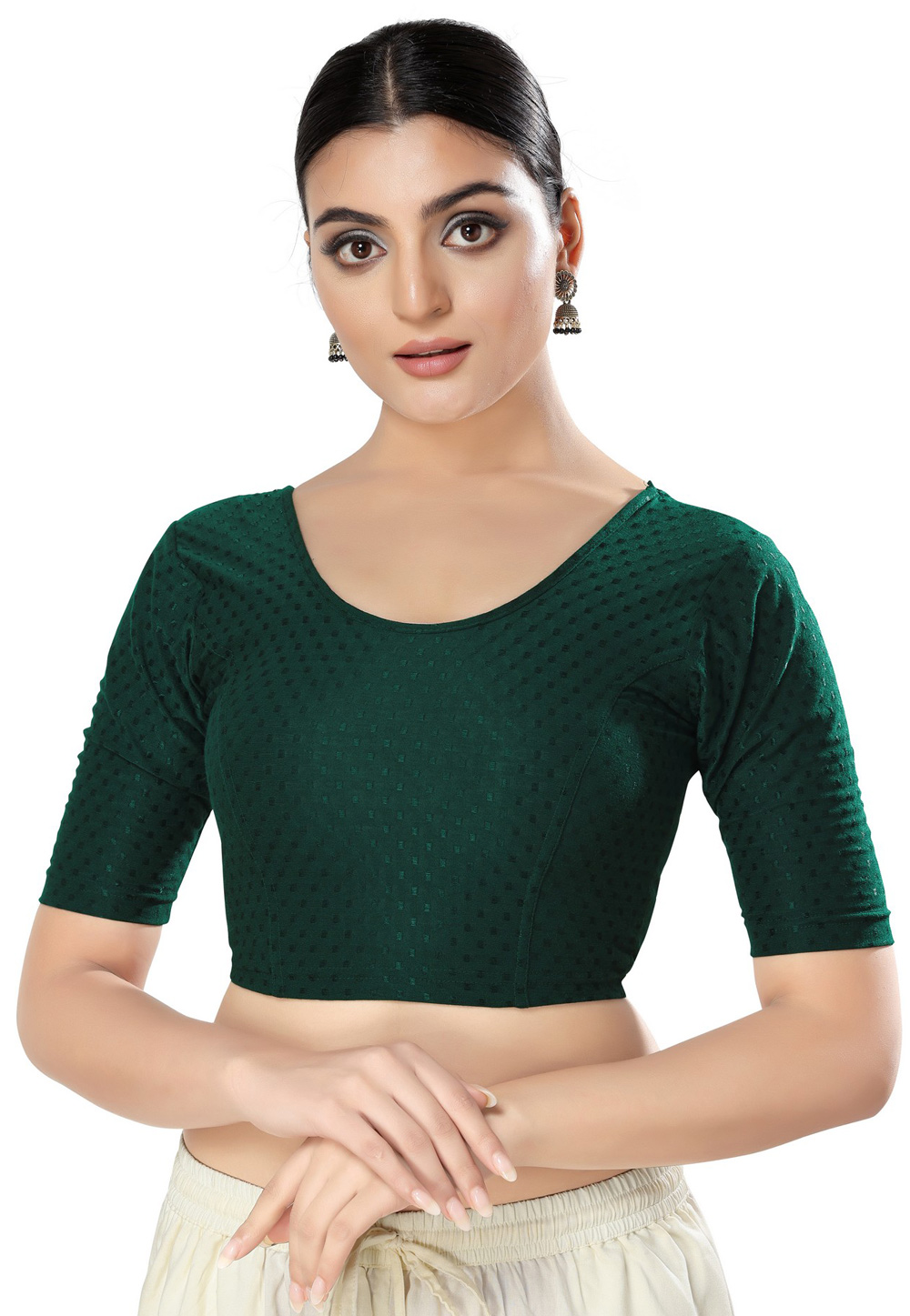 Green Georgette Readymade Blouse 277730