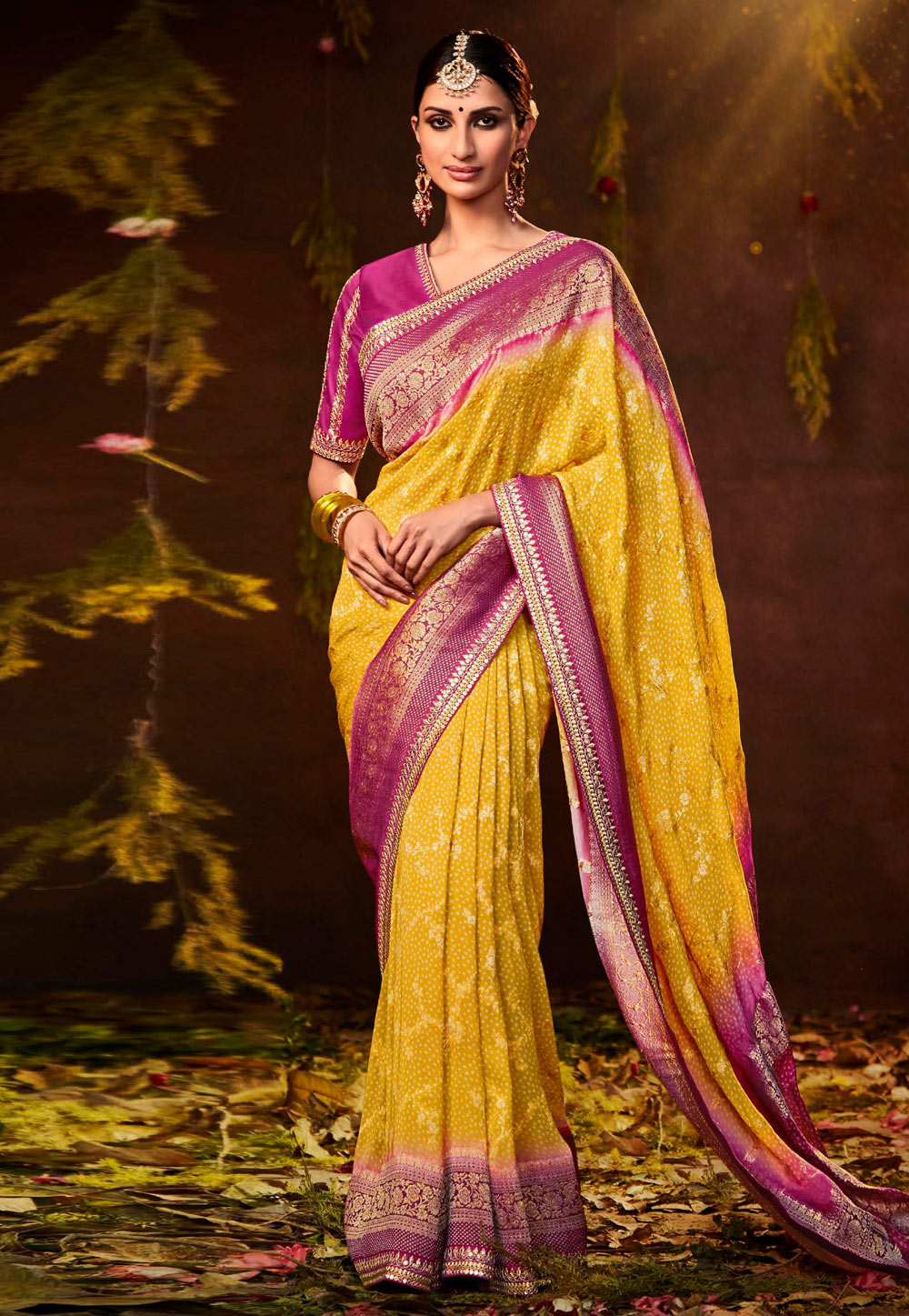 Yellow Silk Saree With Blouse 255452