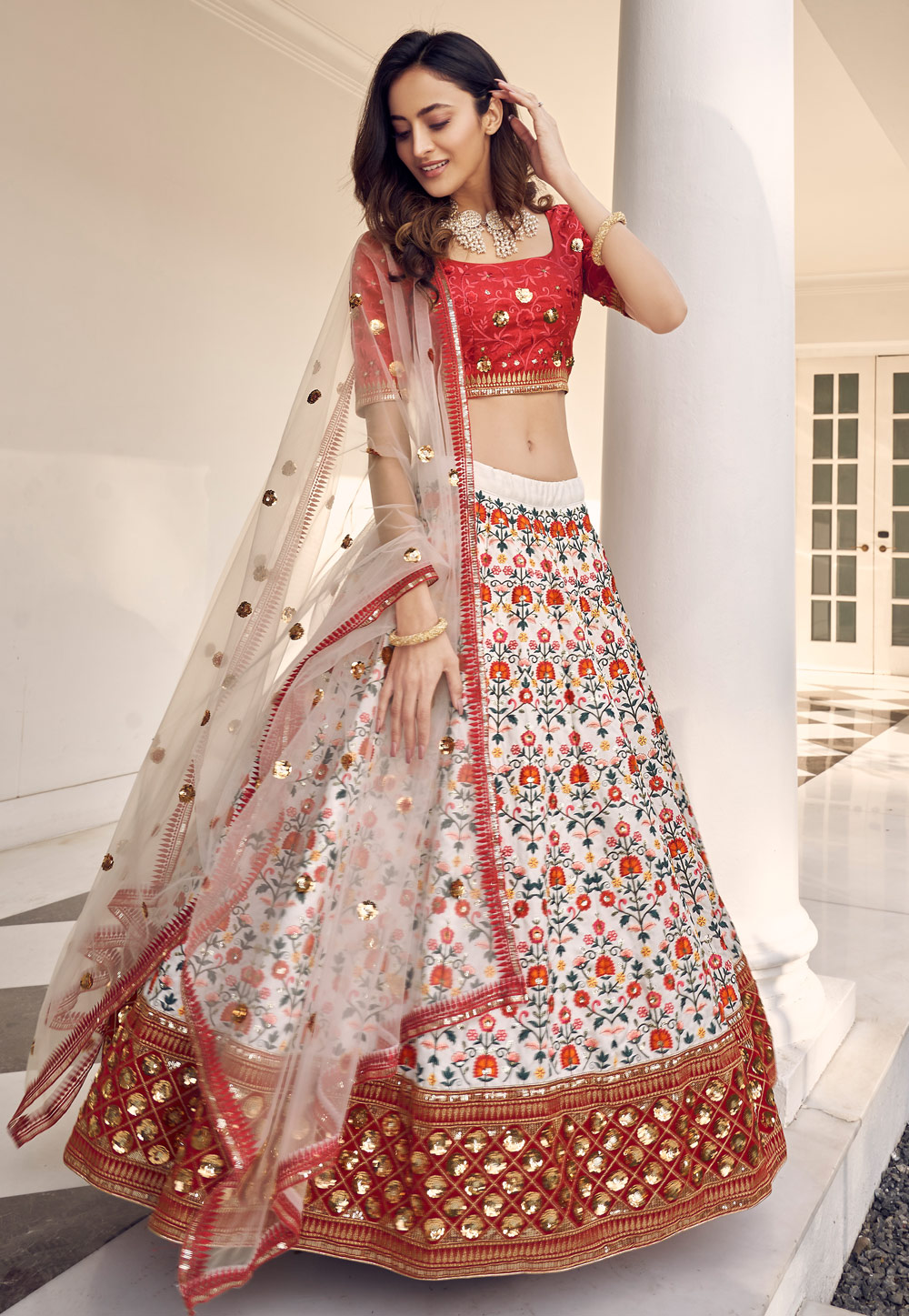 Beautiful Off White Lehenga Choli With Heavy Dupatta For Girls –  TheDesignerSaree