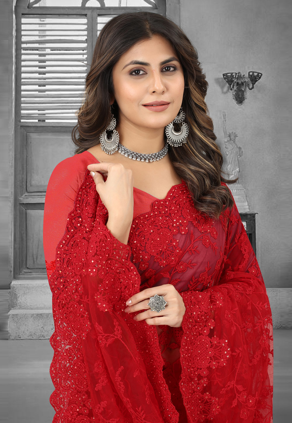 what-jewellery-to-wear-with-red-saree (14) • Keep Me Stylish