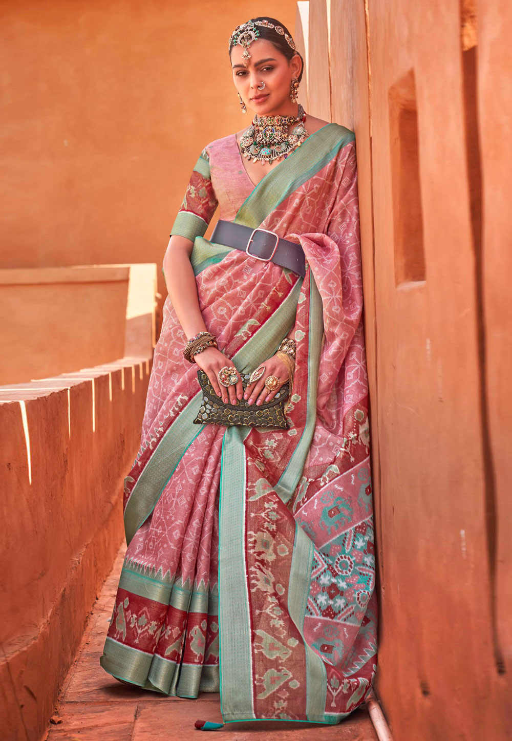 Light Pink Patola Silk Patola Saree 263663
