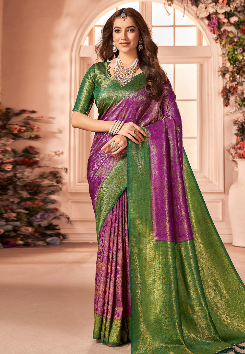 Purple Silk Saree With Blouse 271240