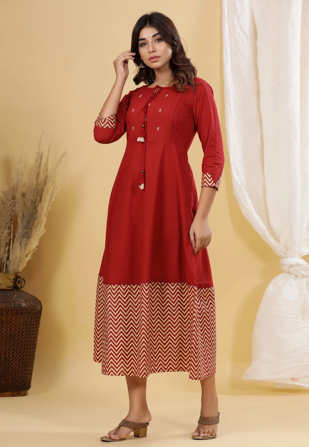 Red Cotton Tunic 225952