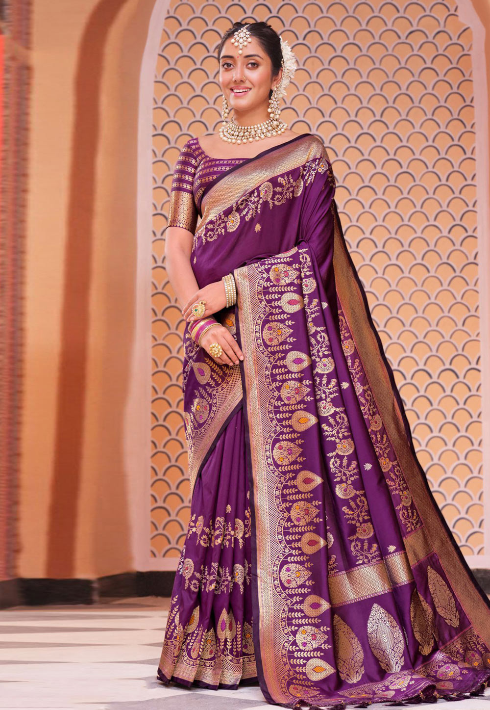 Purple Silk Saree With Blouse 263755