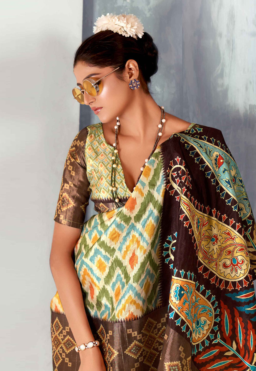 Multicolor Art Silk Saree With Blouse at best price in Kolkata