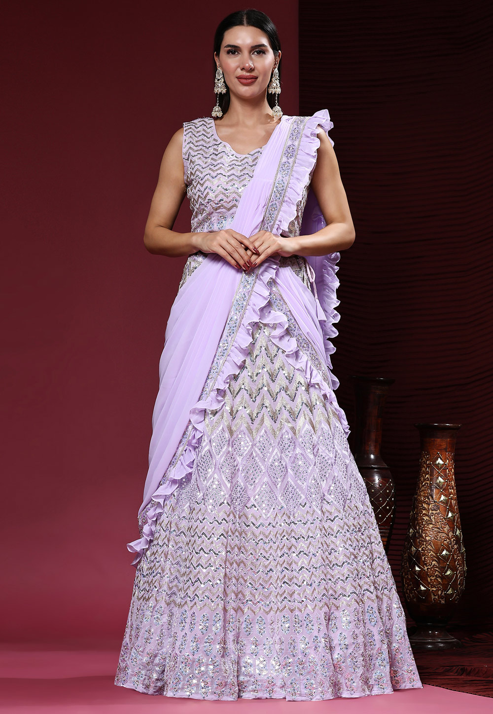 Indian Latest Bridal Lehenga Sarees with New Blouse Designs – Fashion Cluba