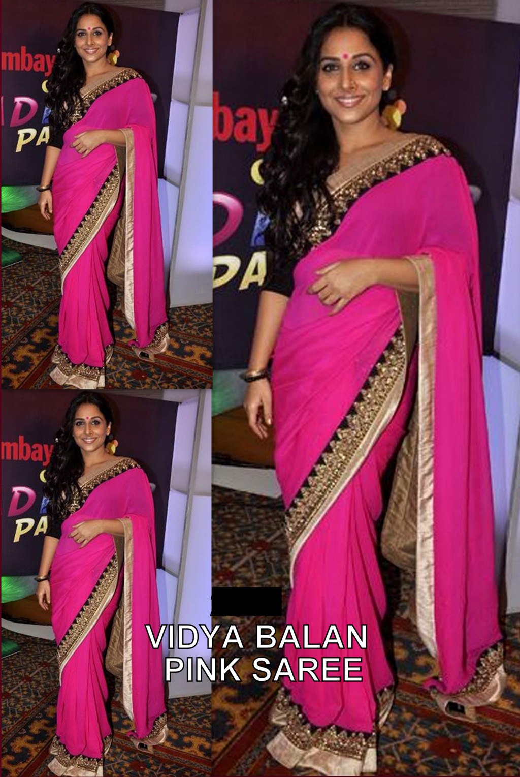 Vidhya Balan Pink Saree 31717