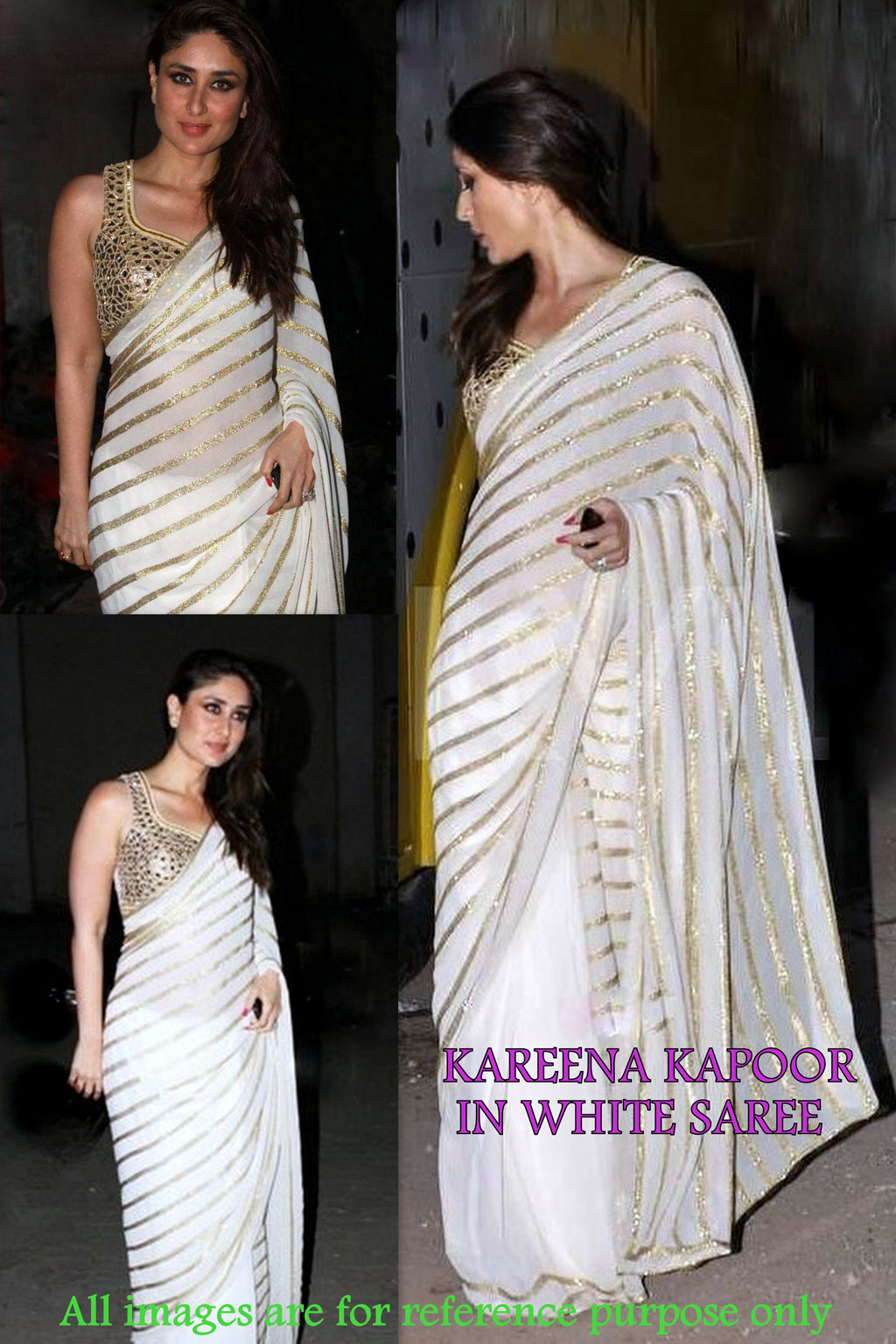 Kareena Kapoor White Bollywood Saree 34785