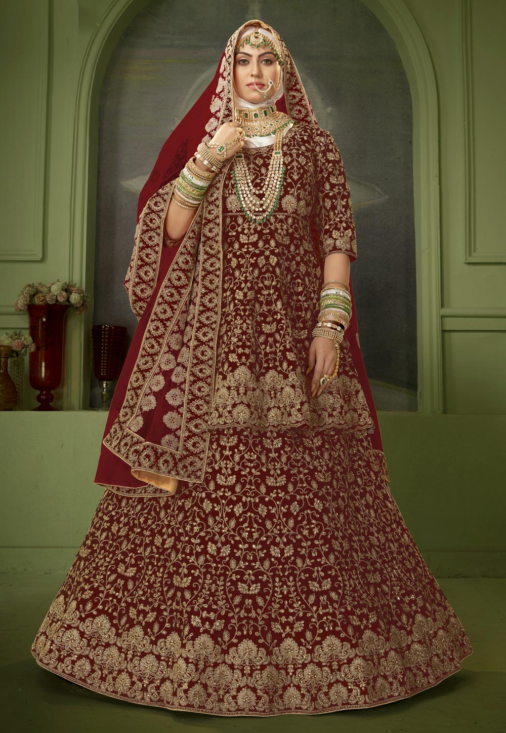 Picture of Bridal dress - AD-04 | Pakistani bridal dresses, Dresses,  Backless wedding dress
