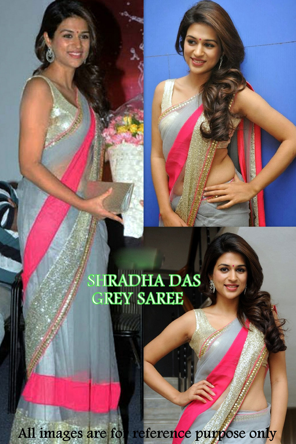 Shradha Das Grey Saree 34791