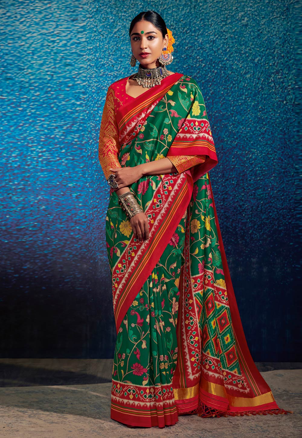 Green Tussar Silk Saree With Blouse 265005