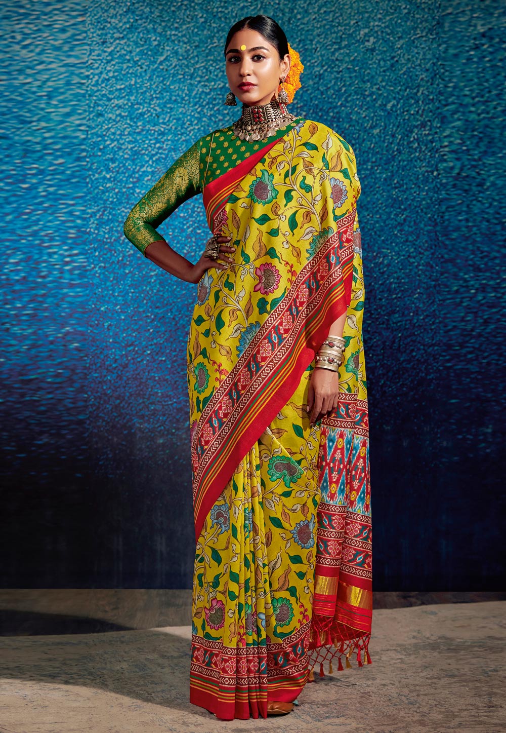 Yellow Tussar Silk Saree With Blouse 265008