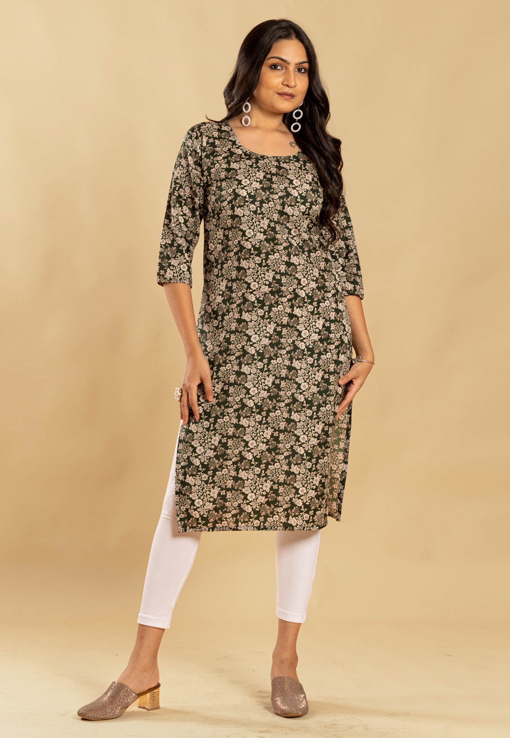 Mehndi Cotton Printed Tunic 270631