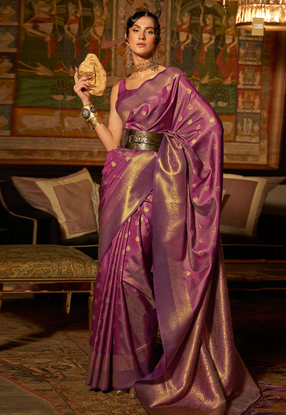 Purple Silk Saree With Blouse 268202